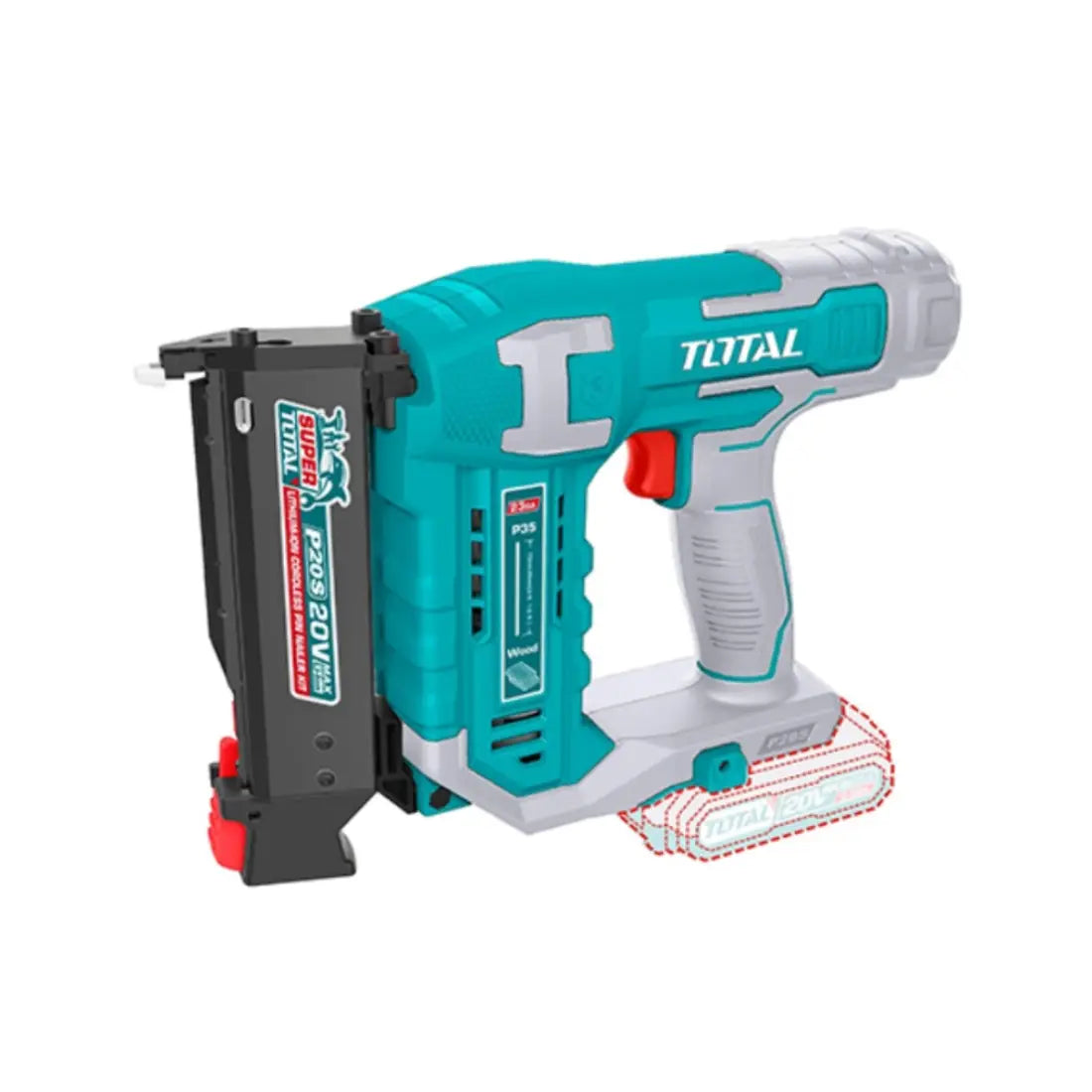 Total Tools Cordless Pin Nailer 20V 10-35mm TCBNLI3606