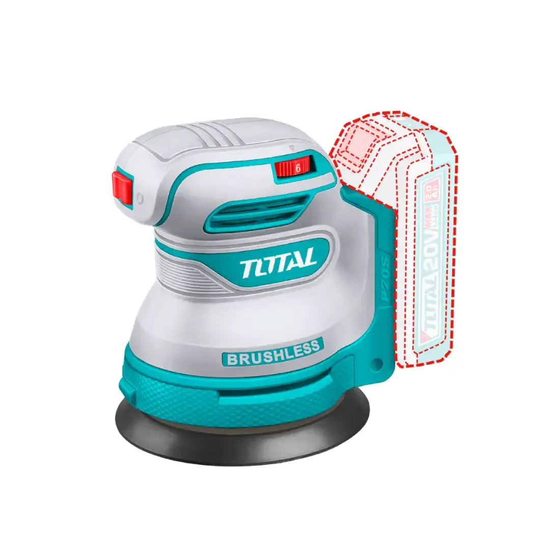 Total Tools Cordless Random Orbit Sander 20V TROSLI20021