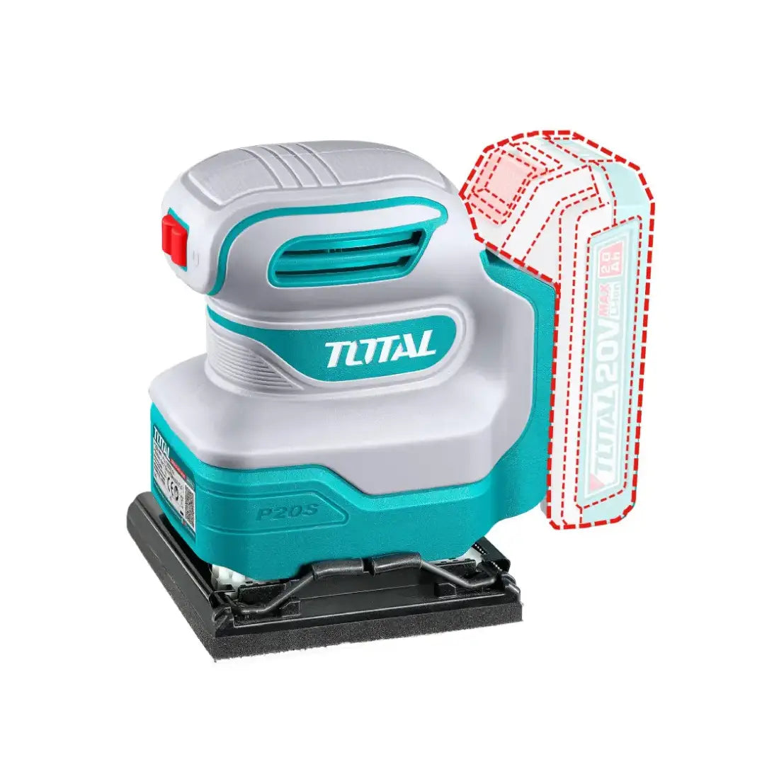 Total Tools Cordless Sheet Sander 20V 110×100mm TSHSLI20141