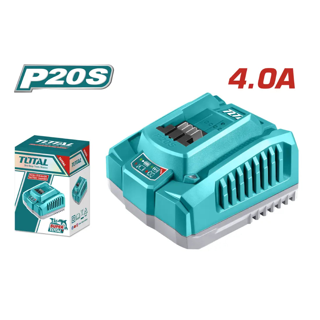Total Tools P20S Battery Charger 220-240V 4A TFCLI20411-8