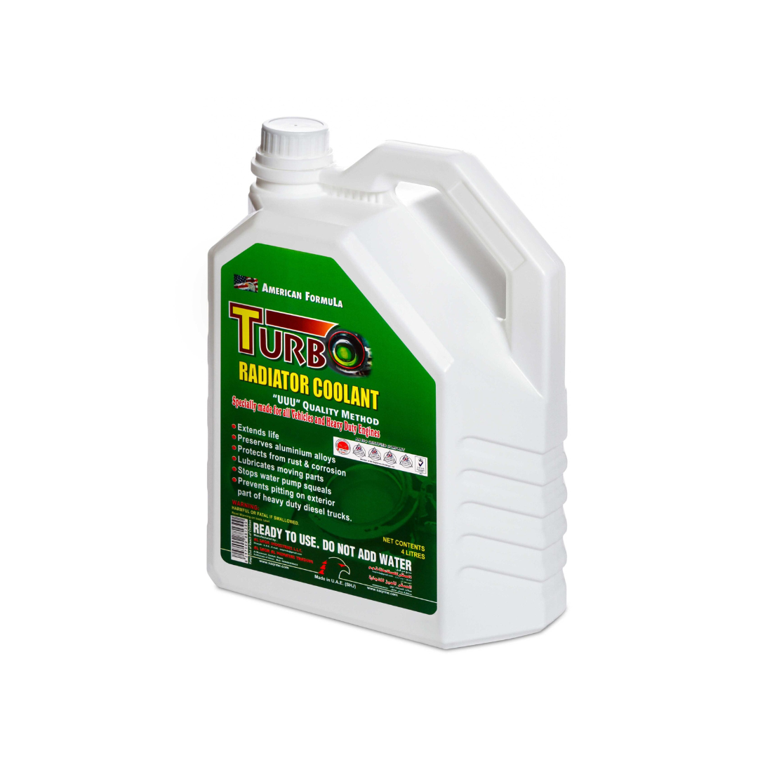 Turbo Radiator Coolant, Green - 4 Ltr