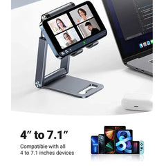 UGREEN Phone Stand Premium Metal Height Adjustable and Foldable Phone Holder for Desk LP263 - Grey - Slide 8