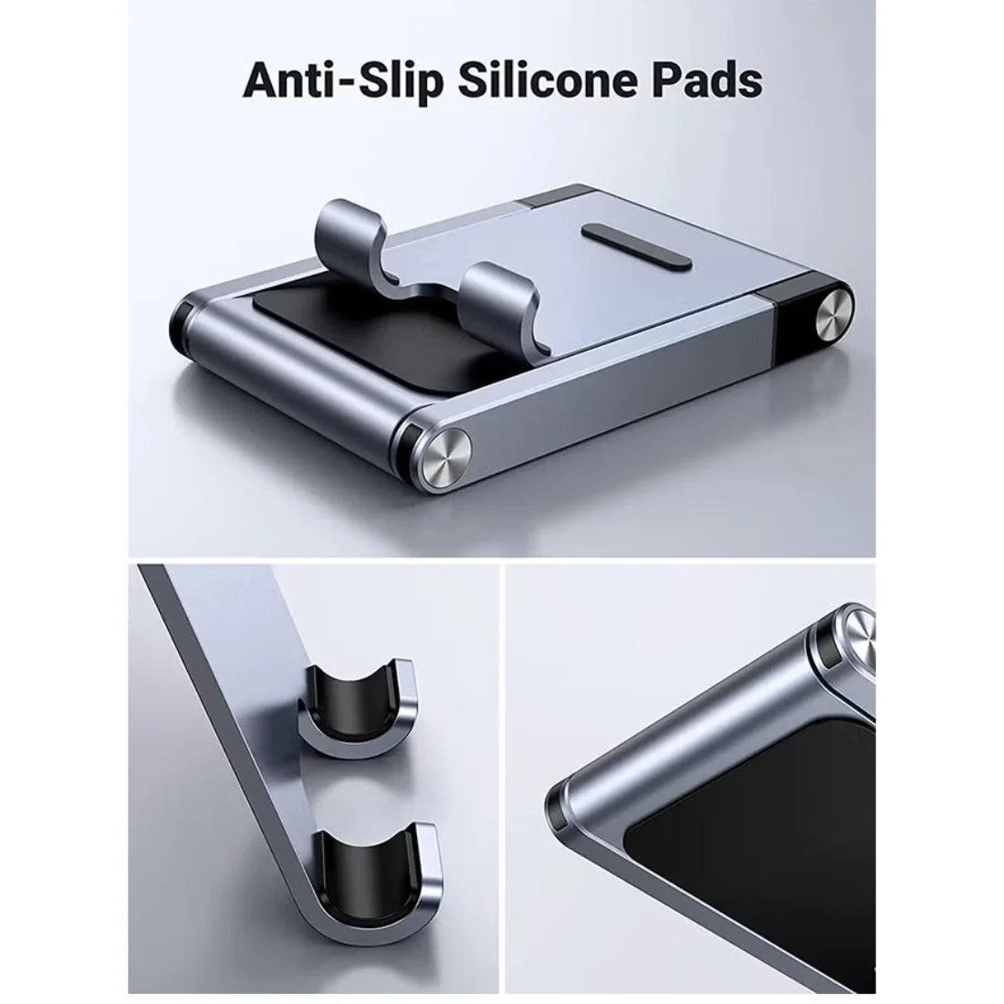 UGREEN Phone Stand Premium Metal Height Adjustable and Foldable Phone Holder for Desk LP263 - Grey