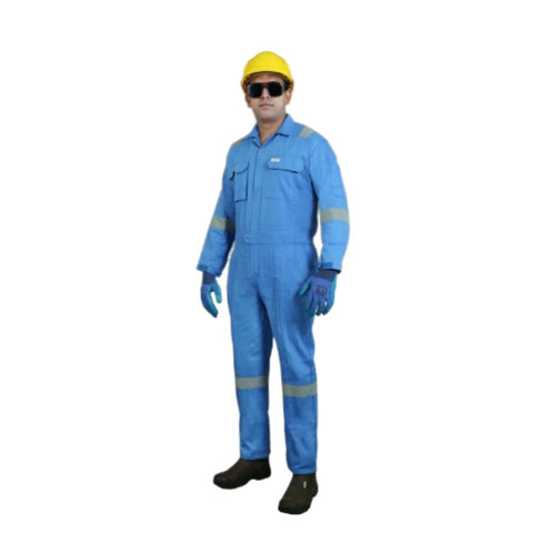 Vaultex ADI 100% Cotton Coverall With Reflective - Petrol Blue