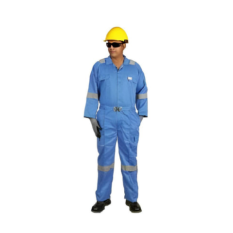 Vaultex ASK 100% Twill Coverall With Reflective - Petrol Blue