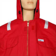 Vaultex ATL 100% Cotton Winter Jacket - 240 GSM, Red - Slide 6