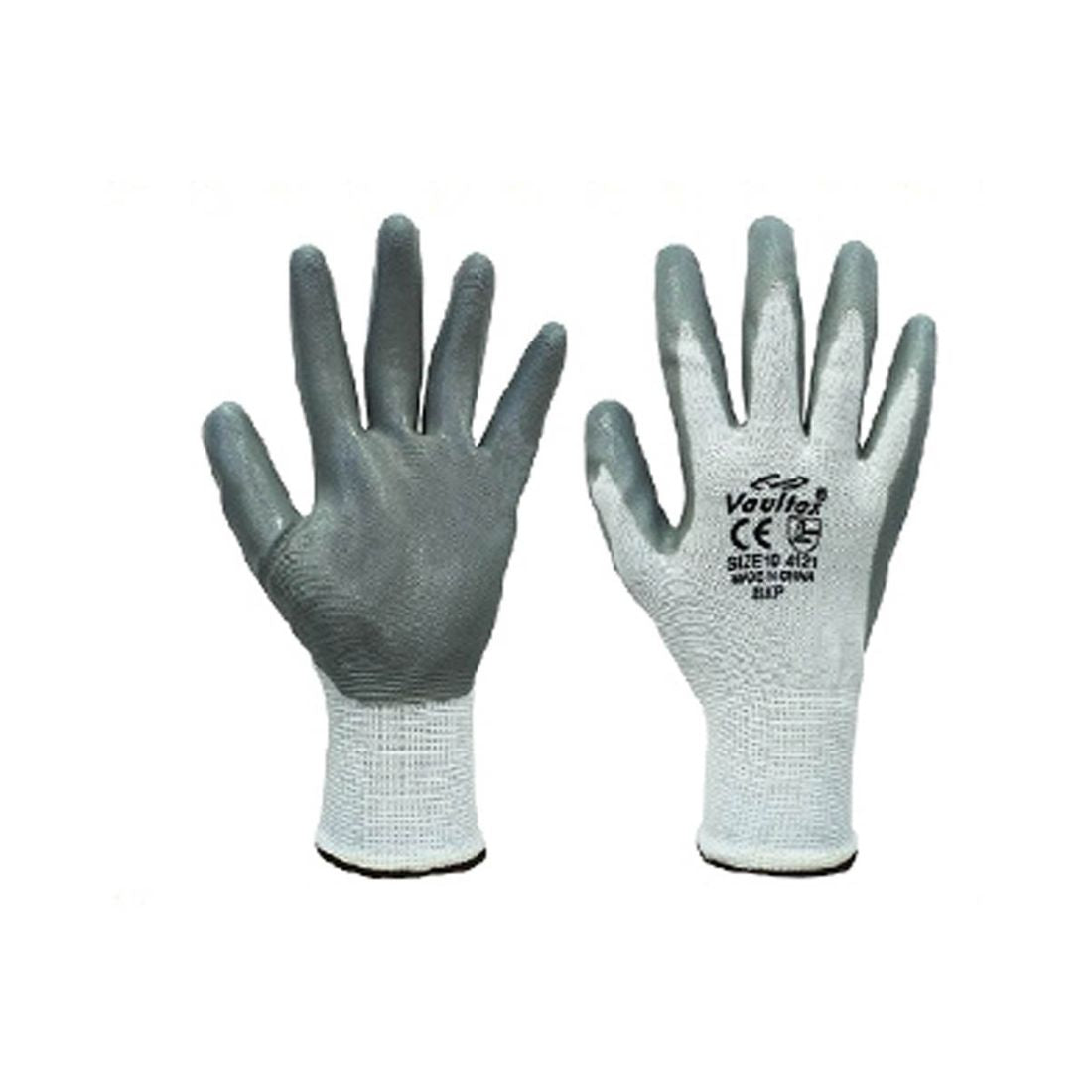 Vaultex BKP Nitrile Coated Gloves, 12 pcs - Grey