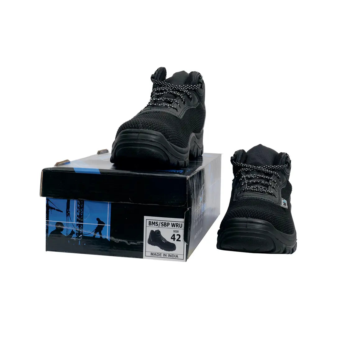 Vaultex BMS SBP High Ankle Safety Shoes - Black