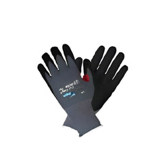 Vaultex CAB Nitrile Foam Coated Gloves With Thumb Crotch - Grey & Black - Slide 1