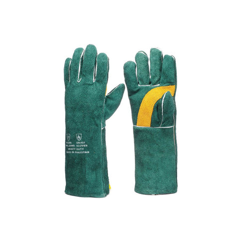 Vaultex DPW Hockey Palm Welding Gloves With Piping - Green