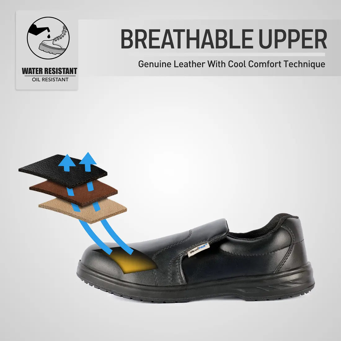 Vaultex EPK S3 Low Ankle Leather Safety Shoes - Black