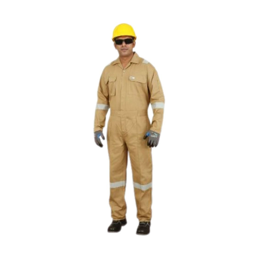 Vaultex ETD 100% Cotton Coverall With Reflective - Beige