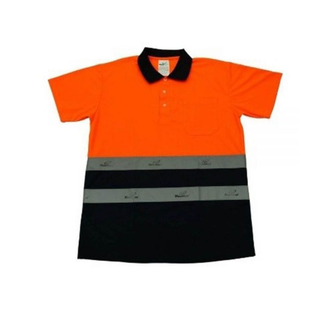 Vaultex FPQ Polo T-Shirt With Vaultex Reflective - Orange & Black