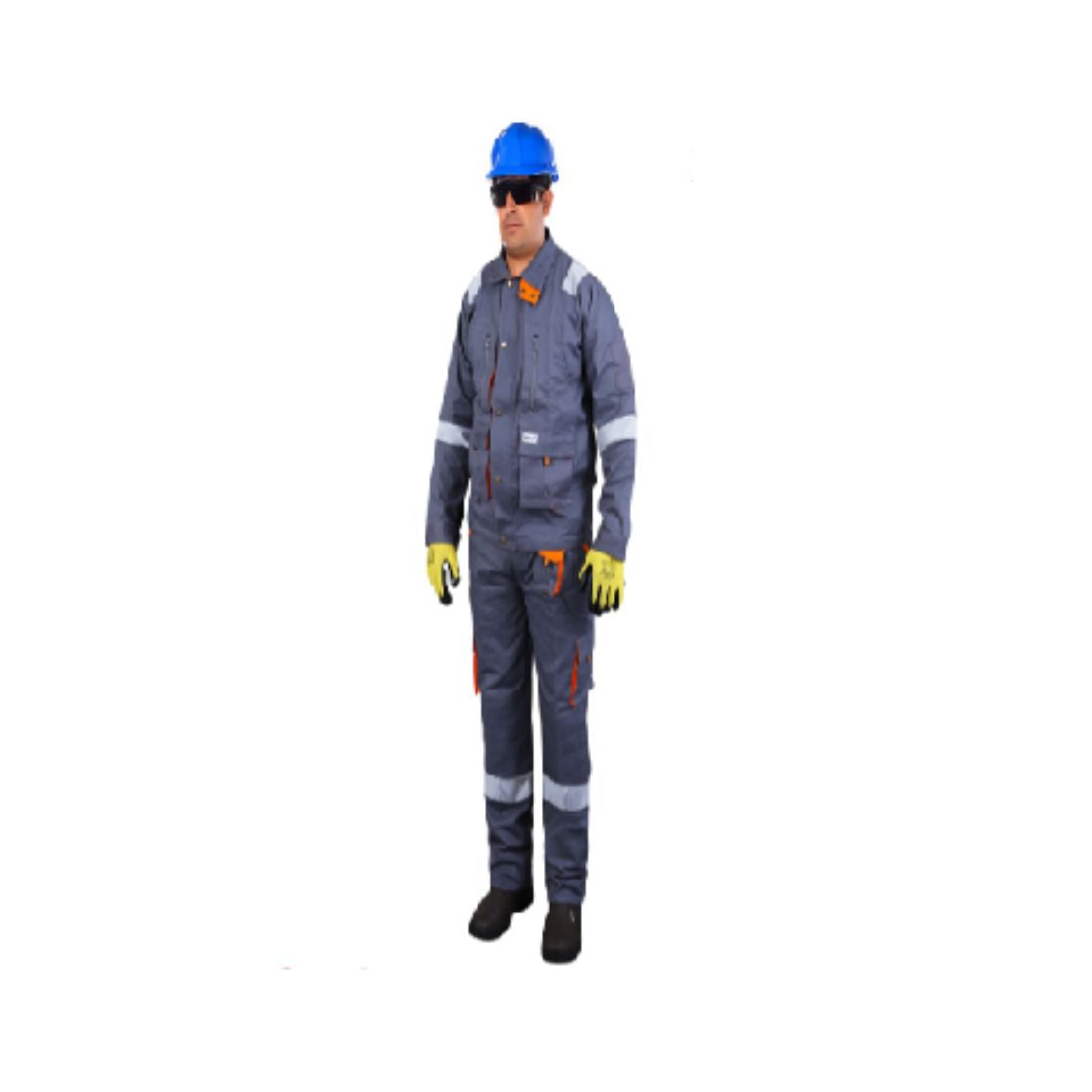 Vaultex GEM 100% Cotton Pant & Shirt With Reflective - Grey