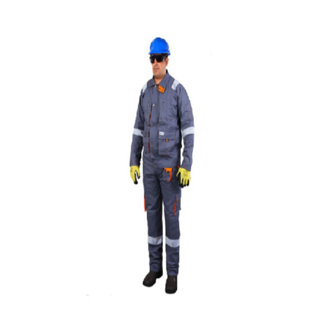 Vaultex GEM 100% Cotton Pant & Shirt With Reflective - Grey