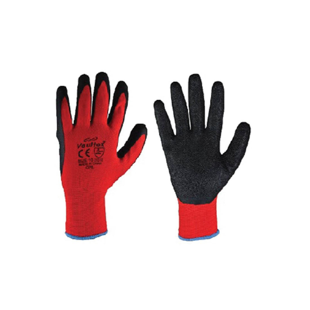 Vaultex GPL Crinkle Finish Latex Coated Gloves Red Black