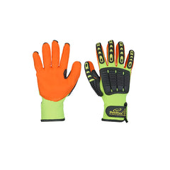 Vaultex HAO Nitrile Coated Impact Safety Gloves - Fluorescent Yellow - Slide 1