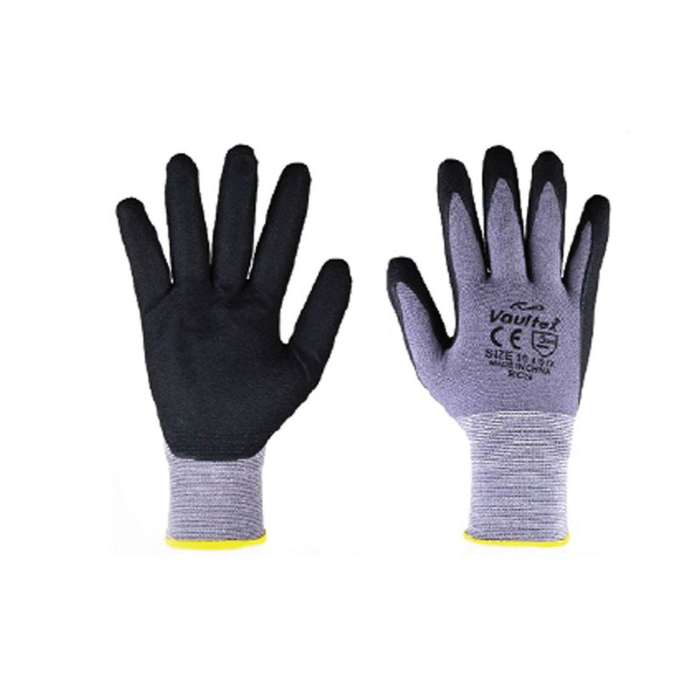 Vaultex HCN Nitrile Foam Coated Gloves Grey