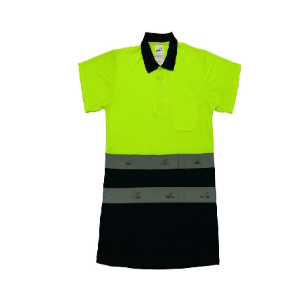 Vaultex KMJ Polo T-Shirt With Vaultex Reflective - Yellow & Black