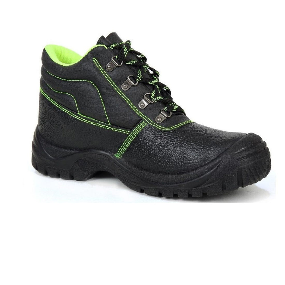 Vaultex LEO SBP Leather High Ankle Safety Shoes - Black