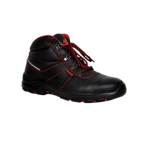 Vaultex MDJ S3 HRO High Ankle Leather Safety Shoes - Black