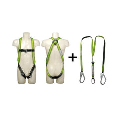 Vaultex MFK Full Body Harness with Shock Absorber Double Lanyard - Green - Slide 10