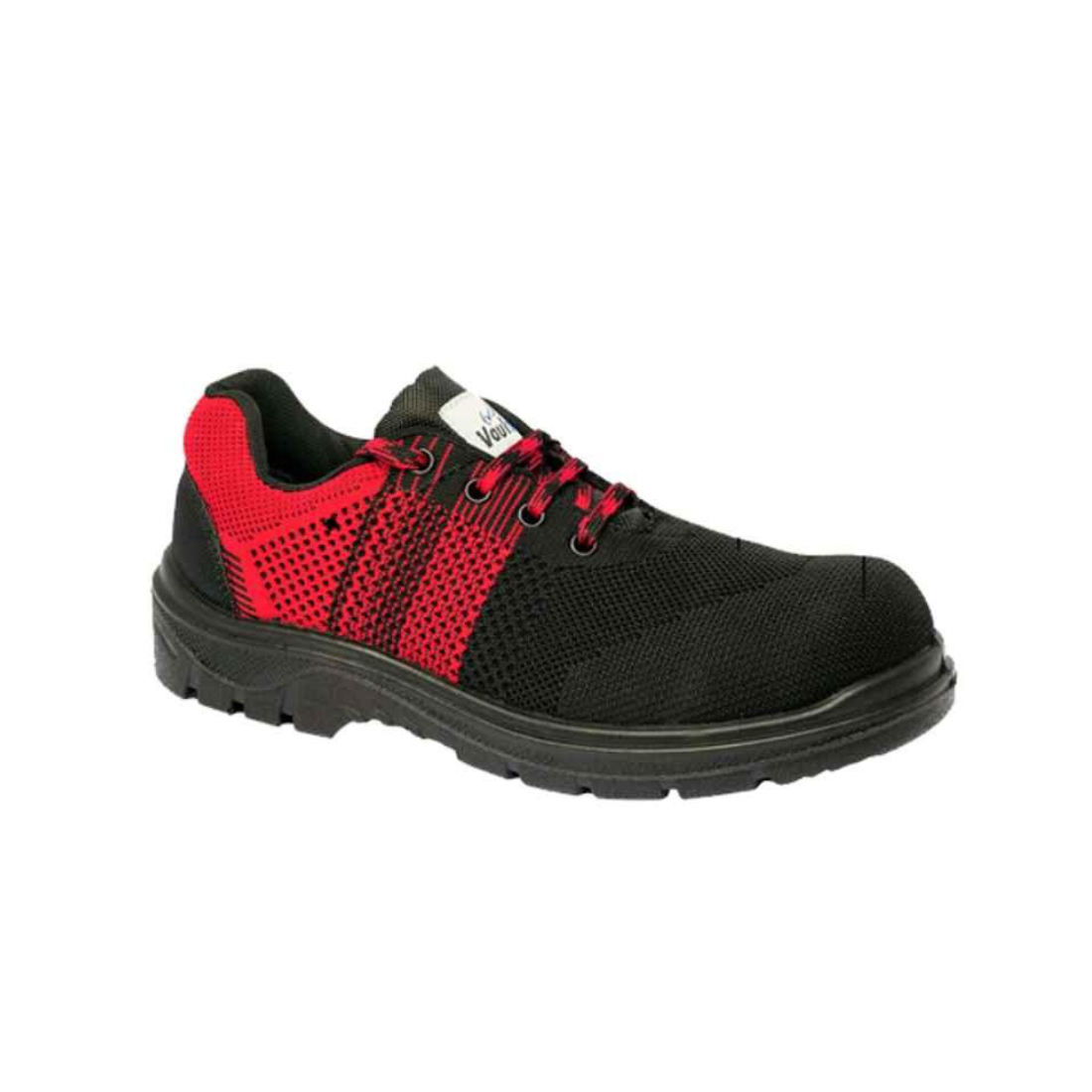 Vaultex MNI SBP Low Ankle Safety Shoes - Red & Black