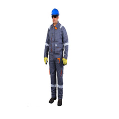 Vaultex MPG 100% Twill Pant & Shirt With Reflective - Grey - Slide 1