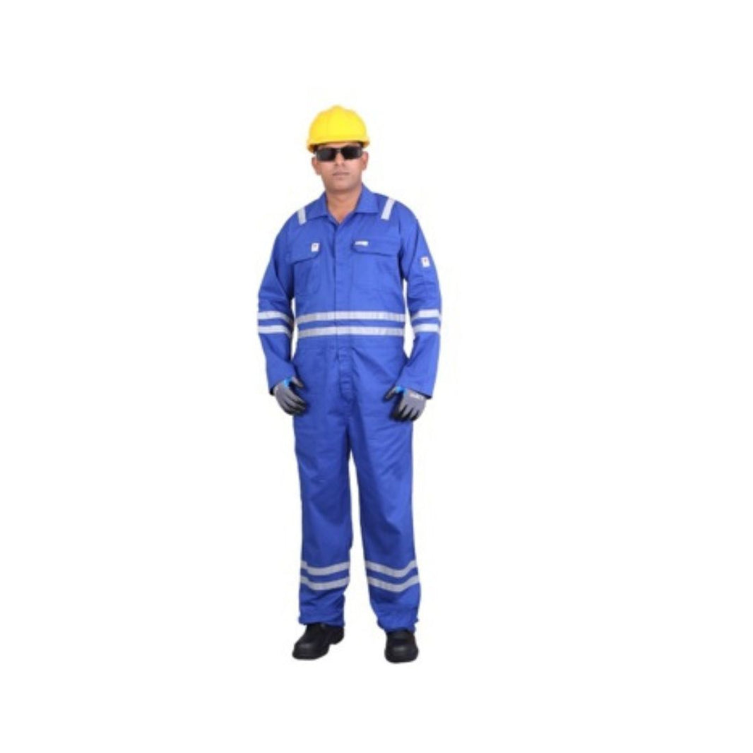 Vaultex MUN 99% Cotton+1% Anti-Static Fire Retardant Coverall With Reflective Blue