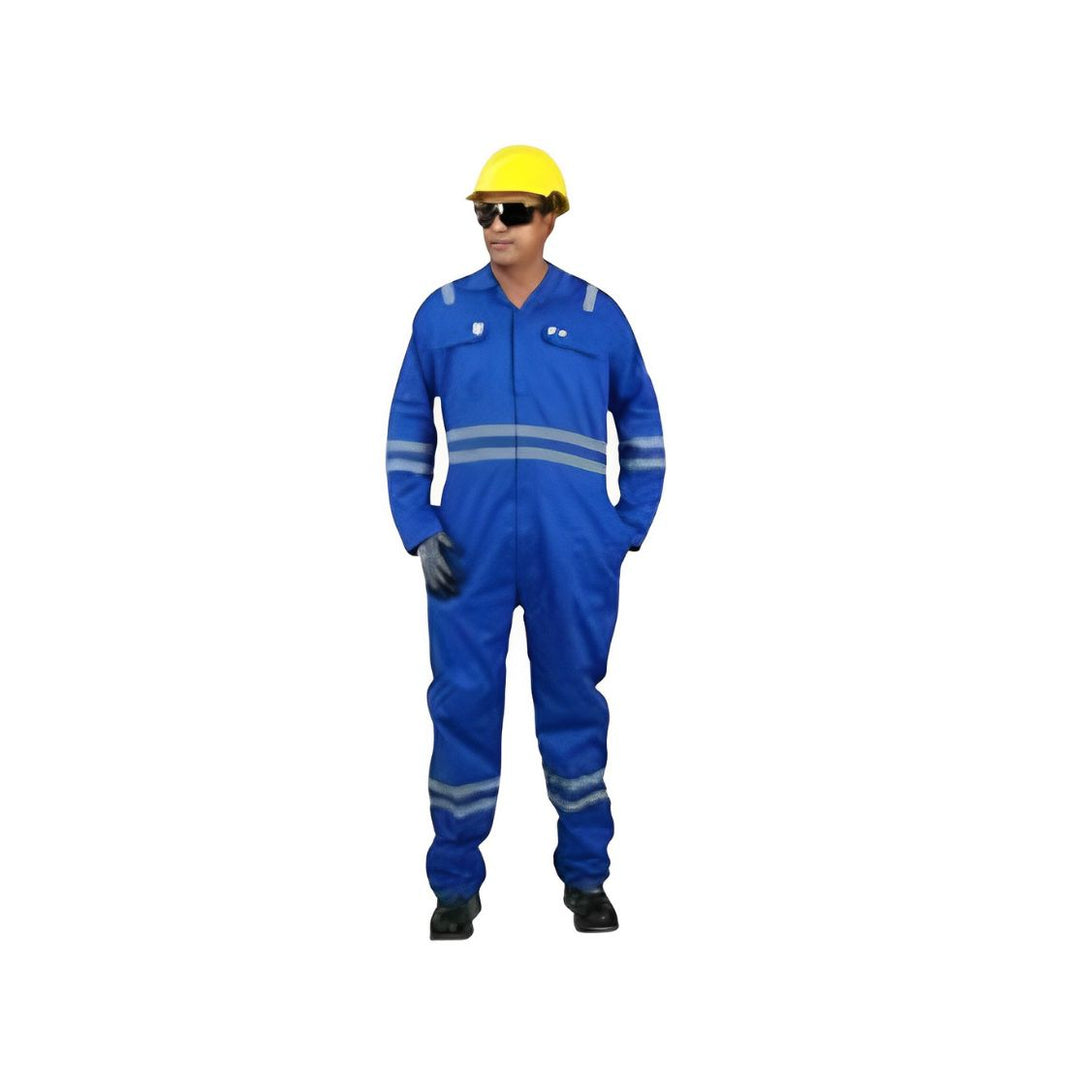Vaultex NCE 100% Cotton Fire Retardant Coverall With Reflective Royal Blue
