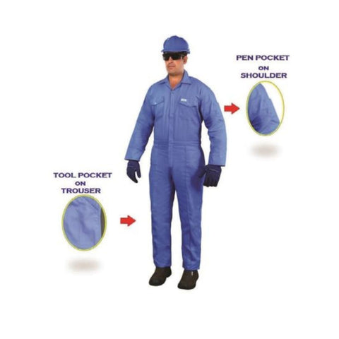 Vaultex NDJ 100% Cotton Coverall - Blue