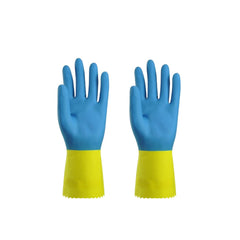 Vaultex NEP Latex Flocklined Gloves - Blue & Yellow - Slide 1