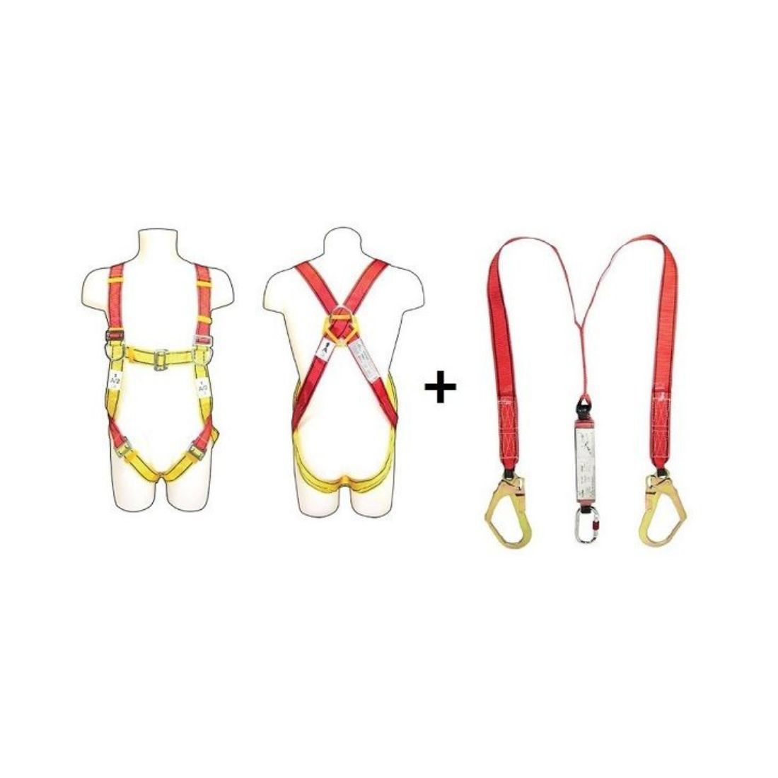 Vaultex OPB Full Body Harness with Double Shock Absorbing Lanyard