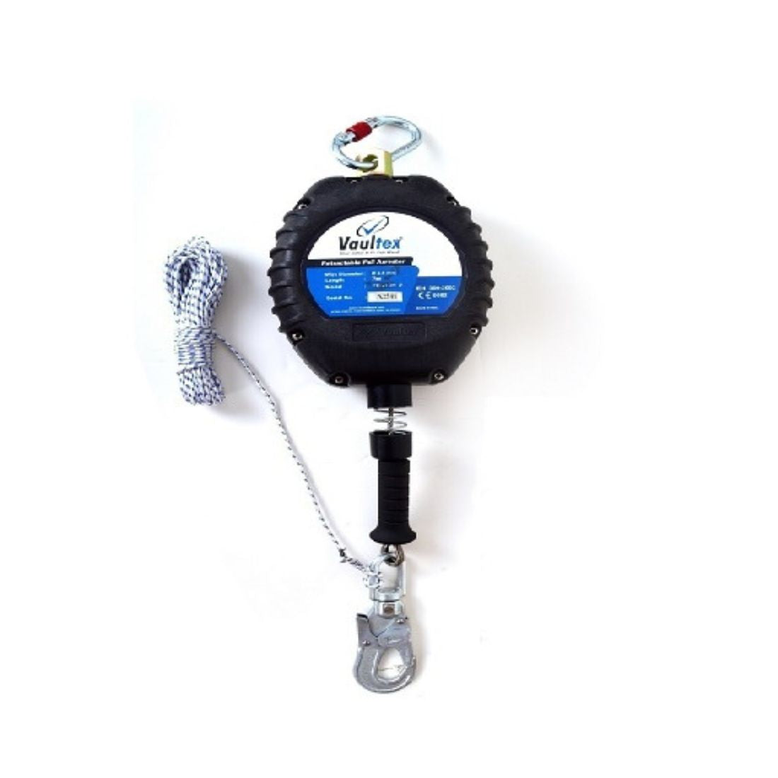 Vaultex ORV Retractable Fall Arrester 10 Mtrs - Black