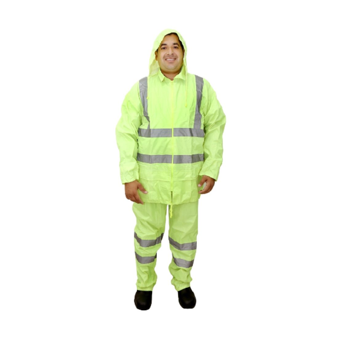 Vaultex PDT PVC/Polyester Reflective Rain Suit - Green