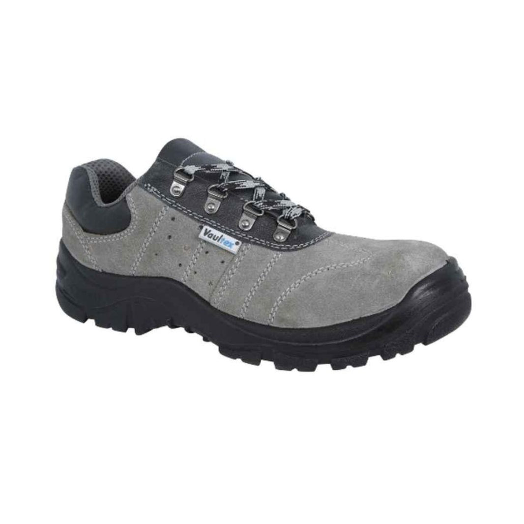 Vaultex PKC SBP Low Ankle Suede Leather Safety Shoes - Grey
