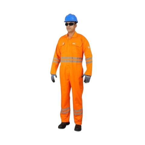 Vaultex POR 100% Cotton Fire Retardant Coverall With Reflective - Orange
