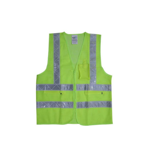 Vaultex PSM Net Vest With PVC Reflective - 140 GSM, Yellow