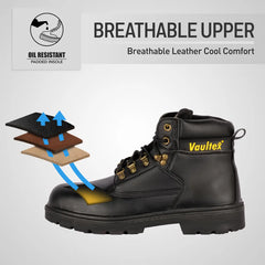 Vaultex S13K SBP High Ankle Safety Shoes - Black - Slide 6