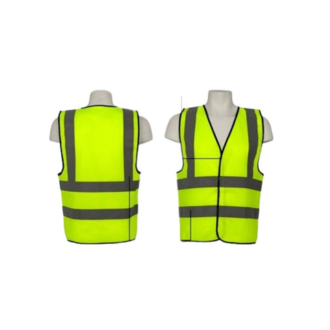 Vaultex SAJ Reflective Fabric Vest - 113 GSM, Yellow
