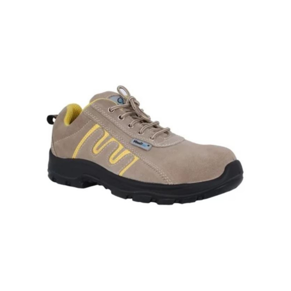 Vaultex SAQ SBP Low Ankle Safety Shoes - Beige & Yellow