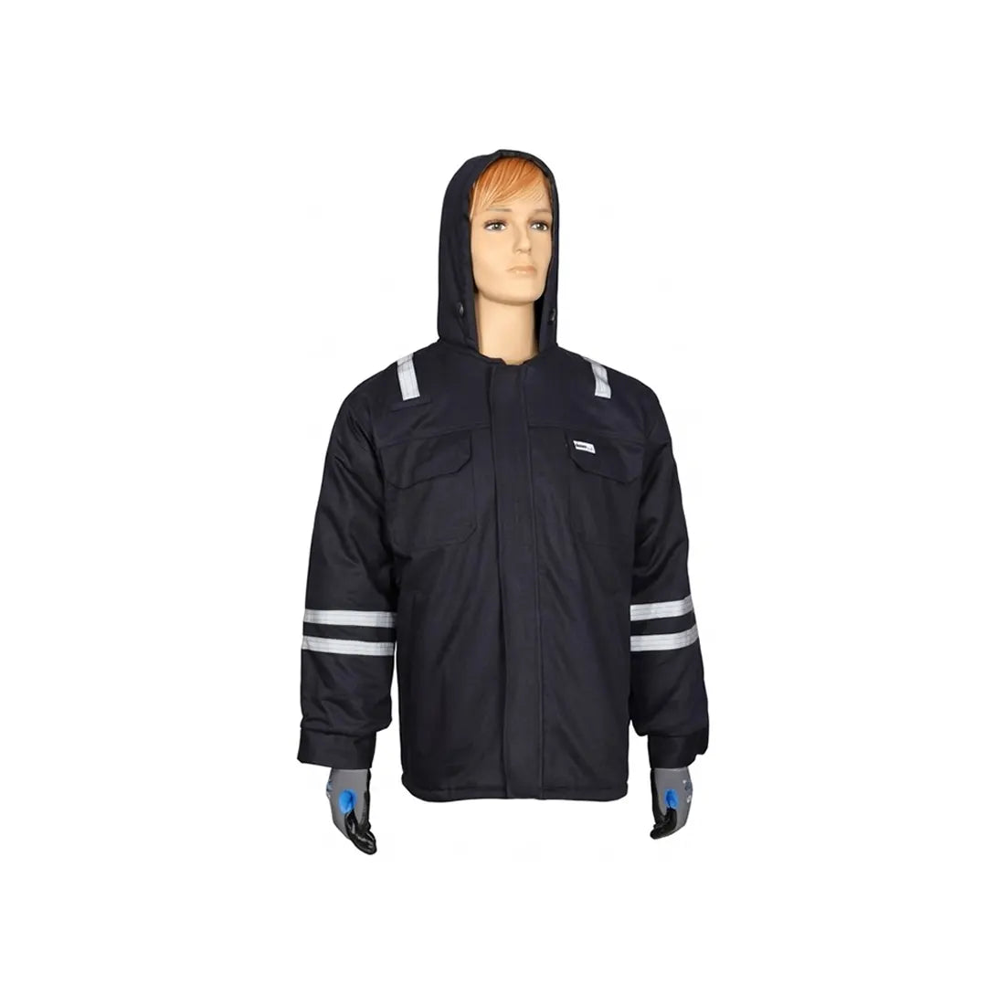 Vaultex SIM 100% Cotton Winter Jacket - 240 GSM, Dark Navy Blue