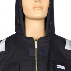 Vaultex SIM 100% Cotton Winter Jacket - 240 GSM, Dark Navy Blue - Slide 6