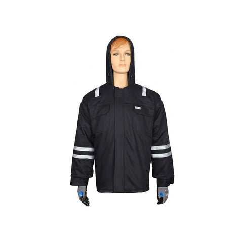 Vaultex SIM 100% Cotton Winter Jacket - 240 GSM, Dark Navy Blue
