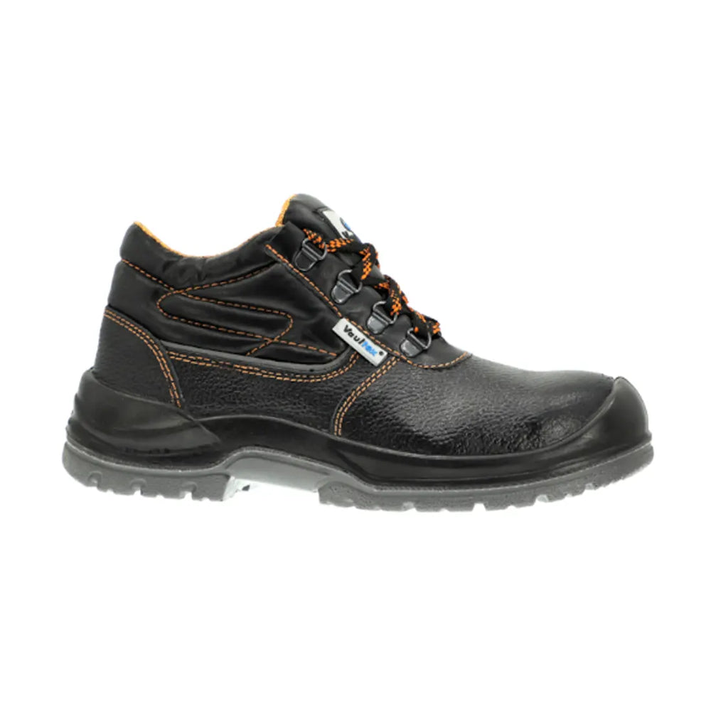 Vaultex SKNS High Ankle Leather Safety Shoes Black