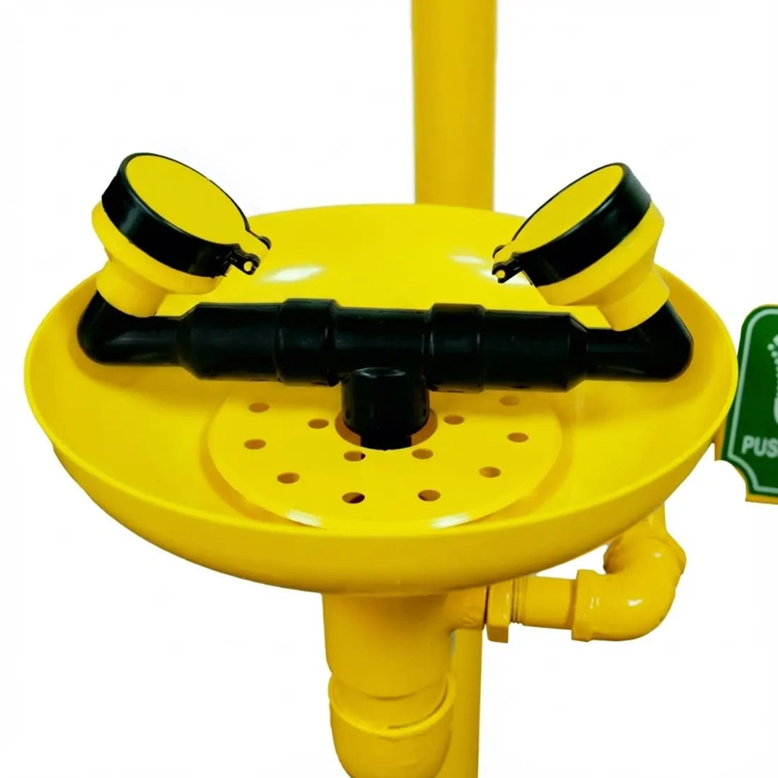 Vaultex STD Emergency Safety Shower and Eyewash - Yellow & Green