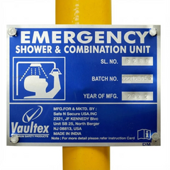 Vaultex STD Emergency Safety Shower and Eyewash - Yellow & Green - Slide 9