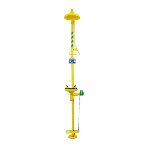 Vaultex STD Emergency Safety Shower and Eyewash - Yellow & Green