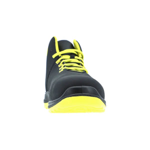 Vaultex TPS S3 High Ankle Steel Toe Safety Shoes Black & Neon Yellow