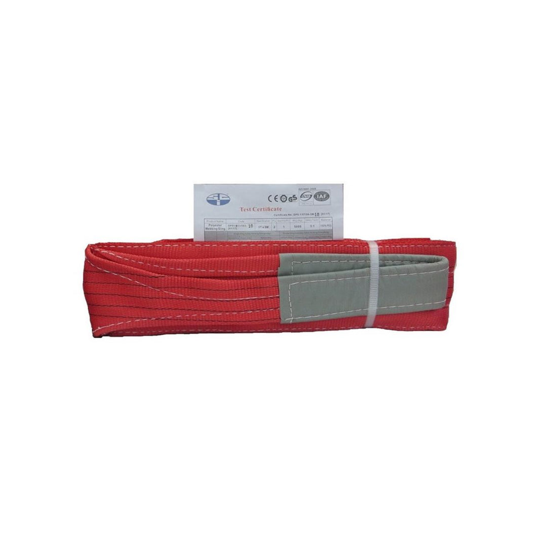 Vaultex UNO 2 Ply Polyester Webbing Sling - 5:1, Red